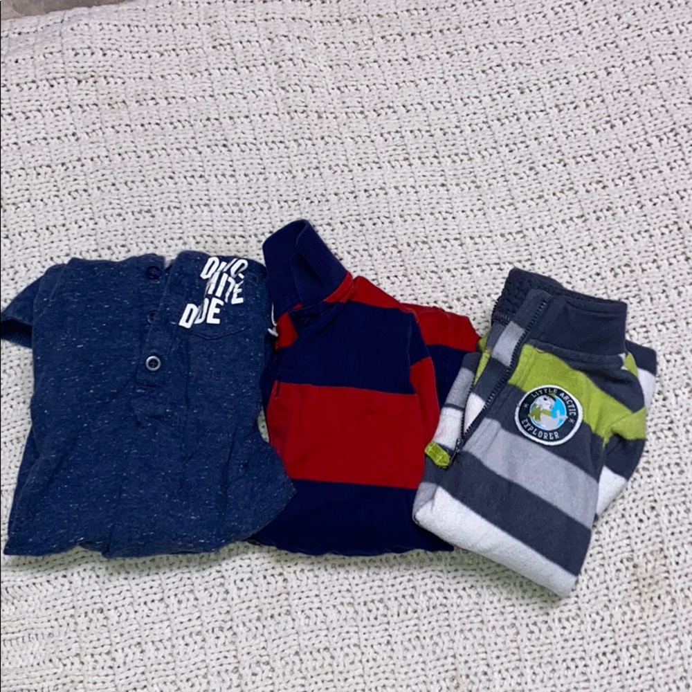 3 longsleeeve rompers. 18 month